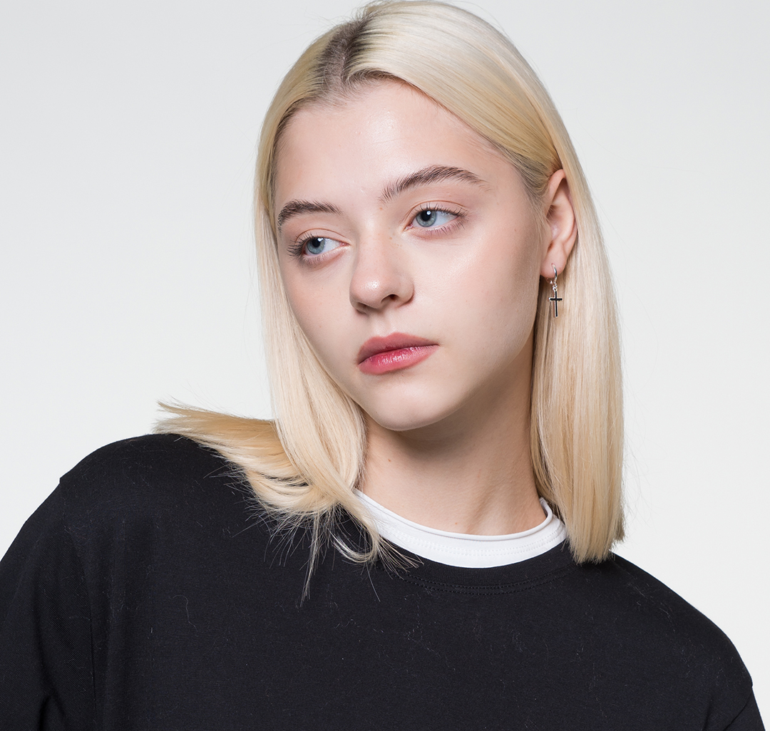 Серьги Мармалато, цвет Белое серебро-черный #2