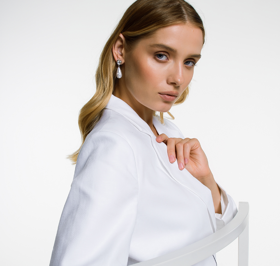 Серьги Мармалато, цвет Серебро-жемчуг-прозрачный #3