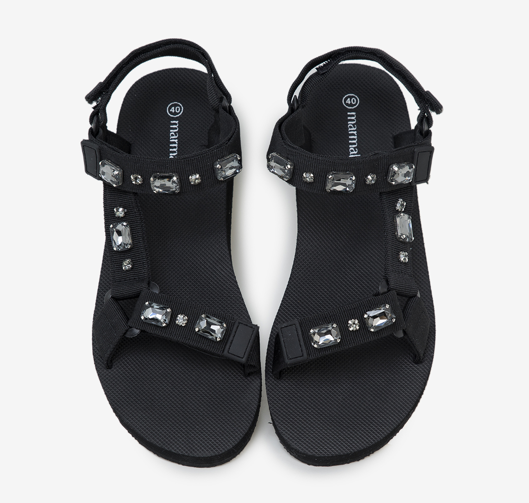 Босоножки Мармалато, цвет Черный-серебряный #4