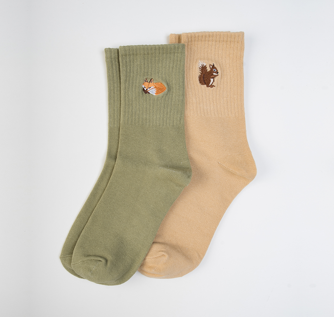 Носки (2 пары) Мармалато, цвет Хаки-бежевый-мультиколор #1