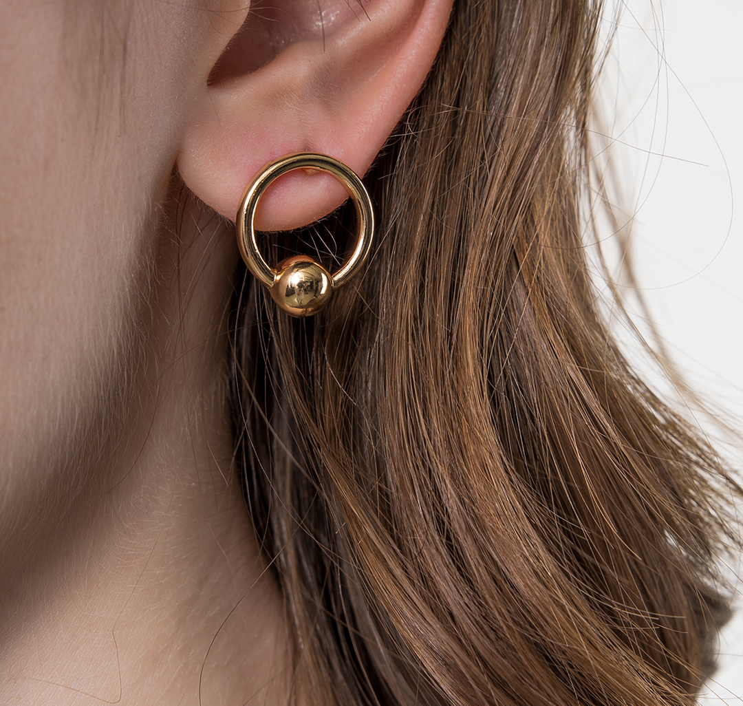 Набор серег (3 пары) Мармалато, цвет Золото-прозрачный #3