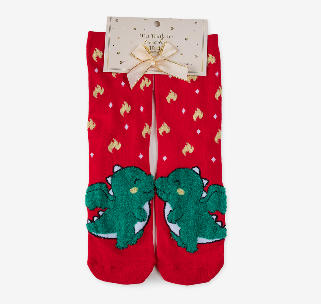 Носки (1 пара) Мармалато, цвет Красный-зеленый-белый #3