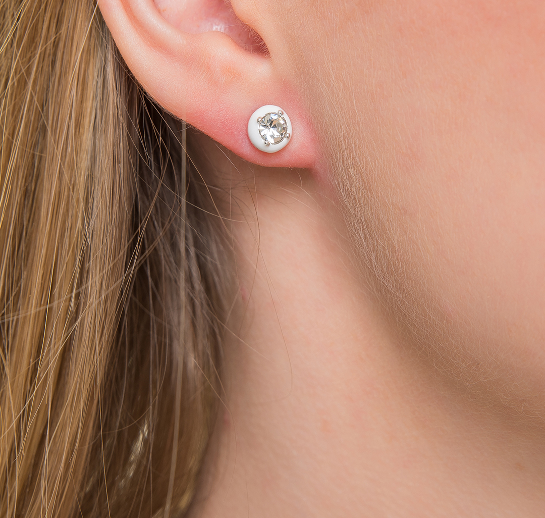 Набор серег (2 пары) Мармалато, цвет Черный-белый-белое серебро #3