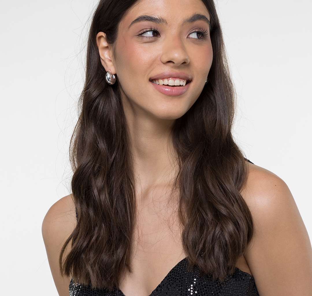 Набор (серьги 3 шт, кафф 1 шт) Мармалато, цвет Белое серебро-прозрачный #3