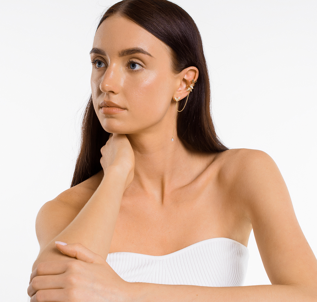 Кафф Мармалато, цвет Прозрачный-золото #3