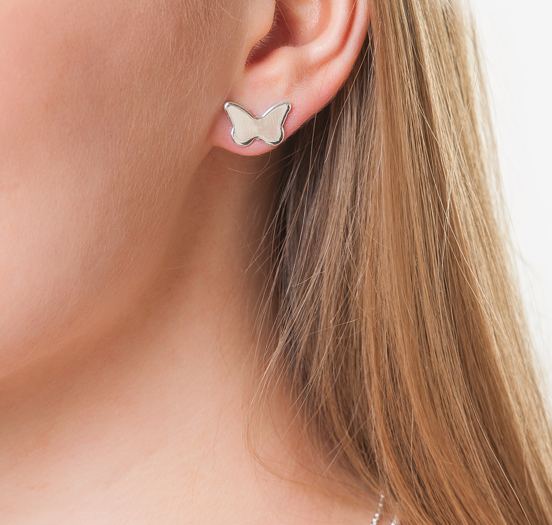 Набор (серьги 1шт, кафф 1 шт) Мармалато, цвет Белое серебро-прозрачный #3