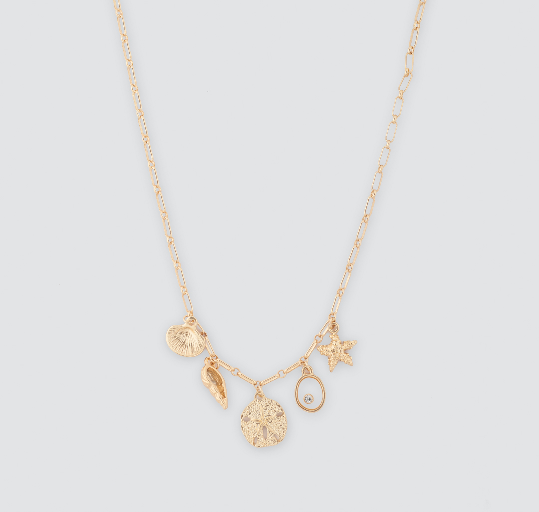 Колье Мармалато, цвет Золото-белый-прозрачный #1