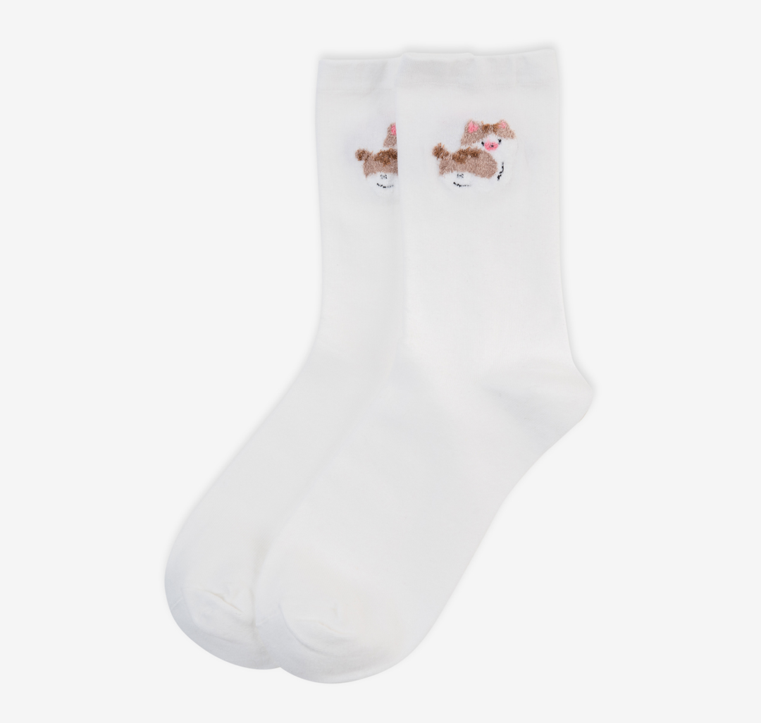 Носки (1 пара) Мармалато, цвет Бежевый-коричневый-белый #1