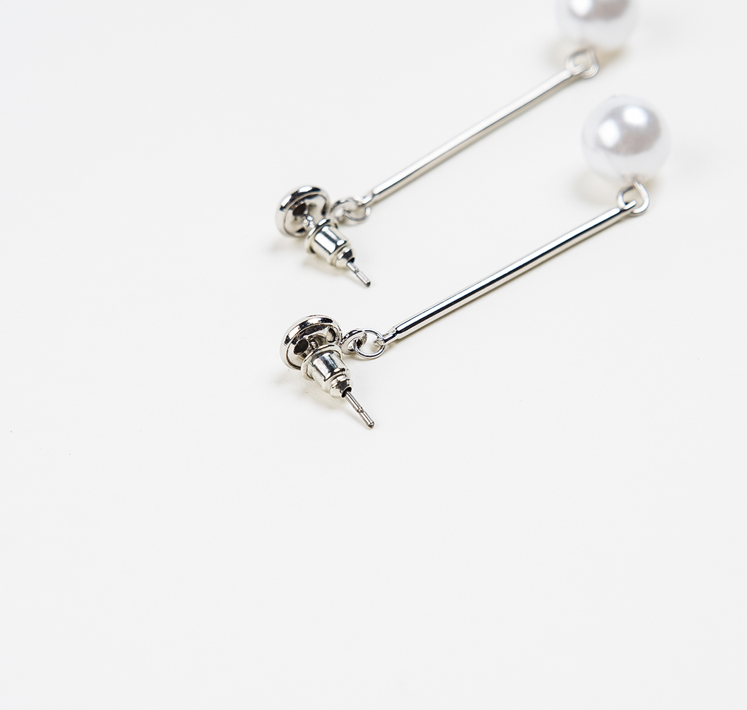 Серьги Мармалато, цвет Серебро-жемчуг #2