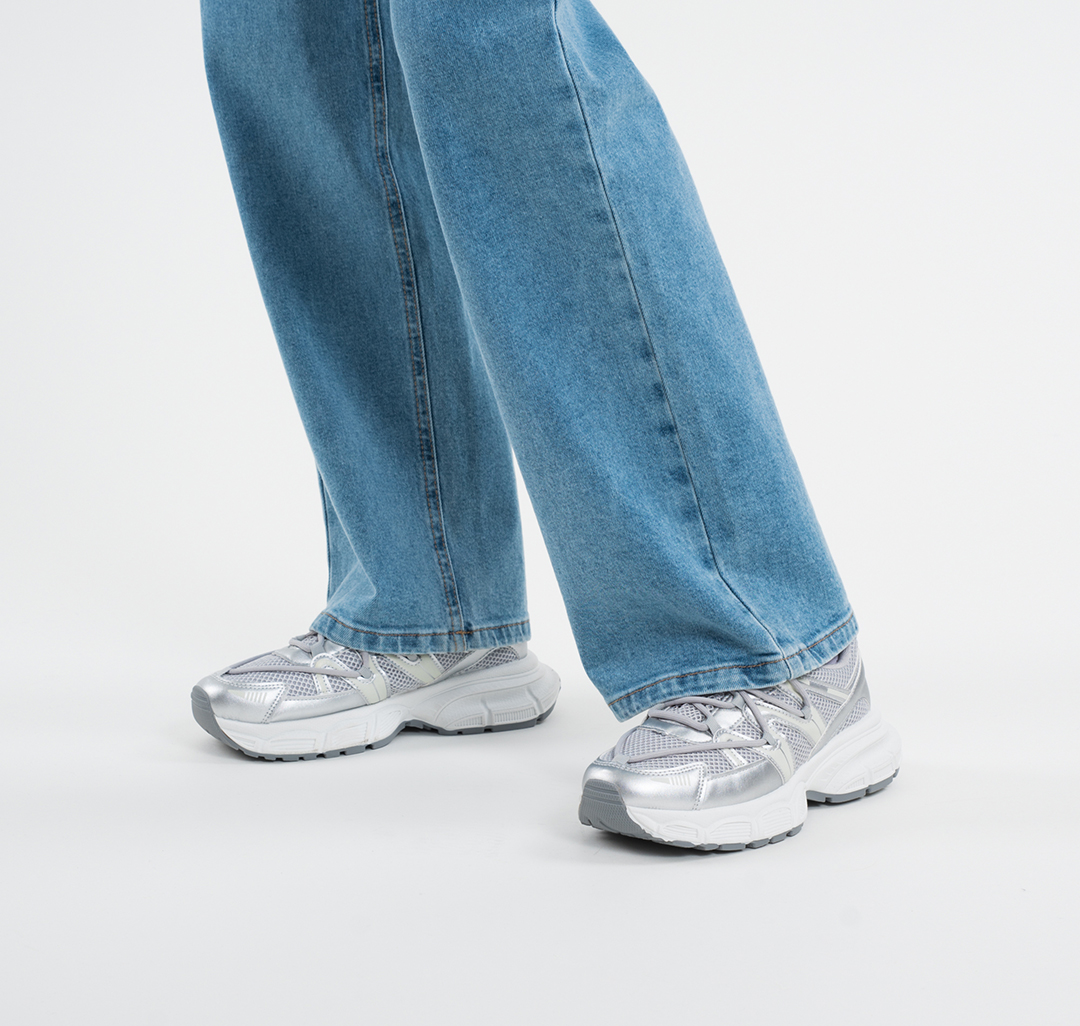 Кроссовки Мармалато, цвет Серебряный-молочный #8