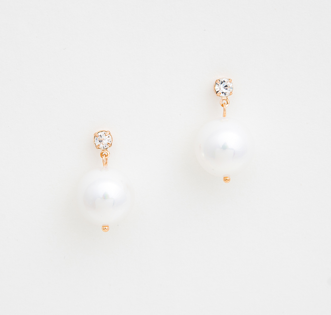 Серьги Мармалато, цвет Жемчуг-прозрачный-золото #1