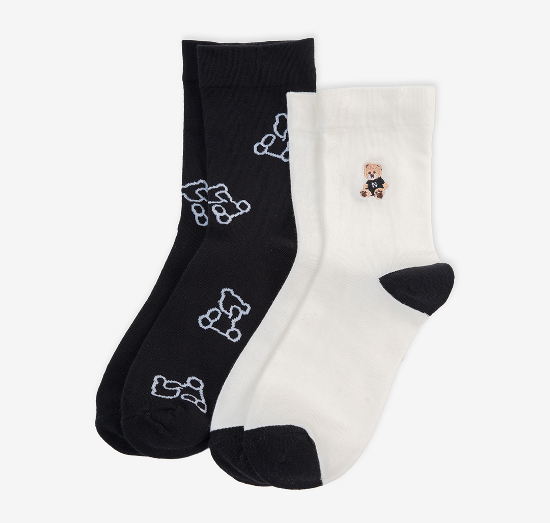 Носки (2 пары) Мармалато, цвет Молочный-черный-коричневый #1