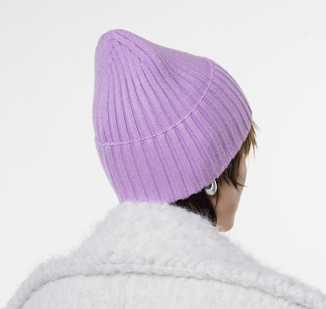 Шапка Мармалато, цвет Лавандовый-белый #4