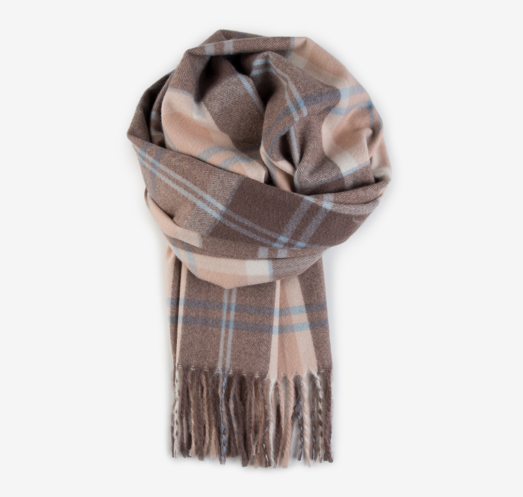 Палантин Мармалато, цвет Коричневый-пудровый-голубой #6