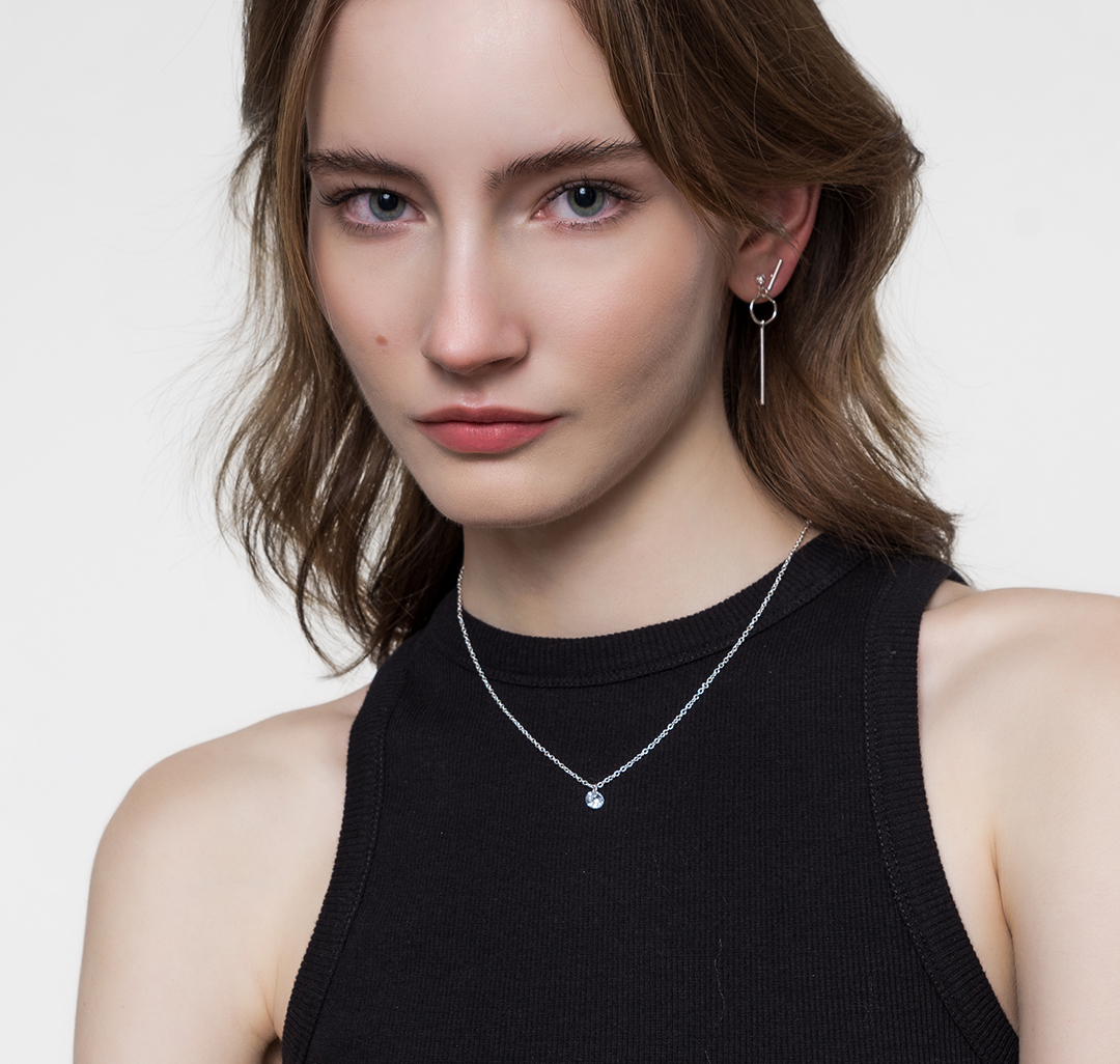 Набор серег (6 пар) Мармалато, цвет Белое серебро-прозрачный #3