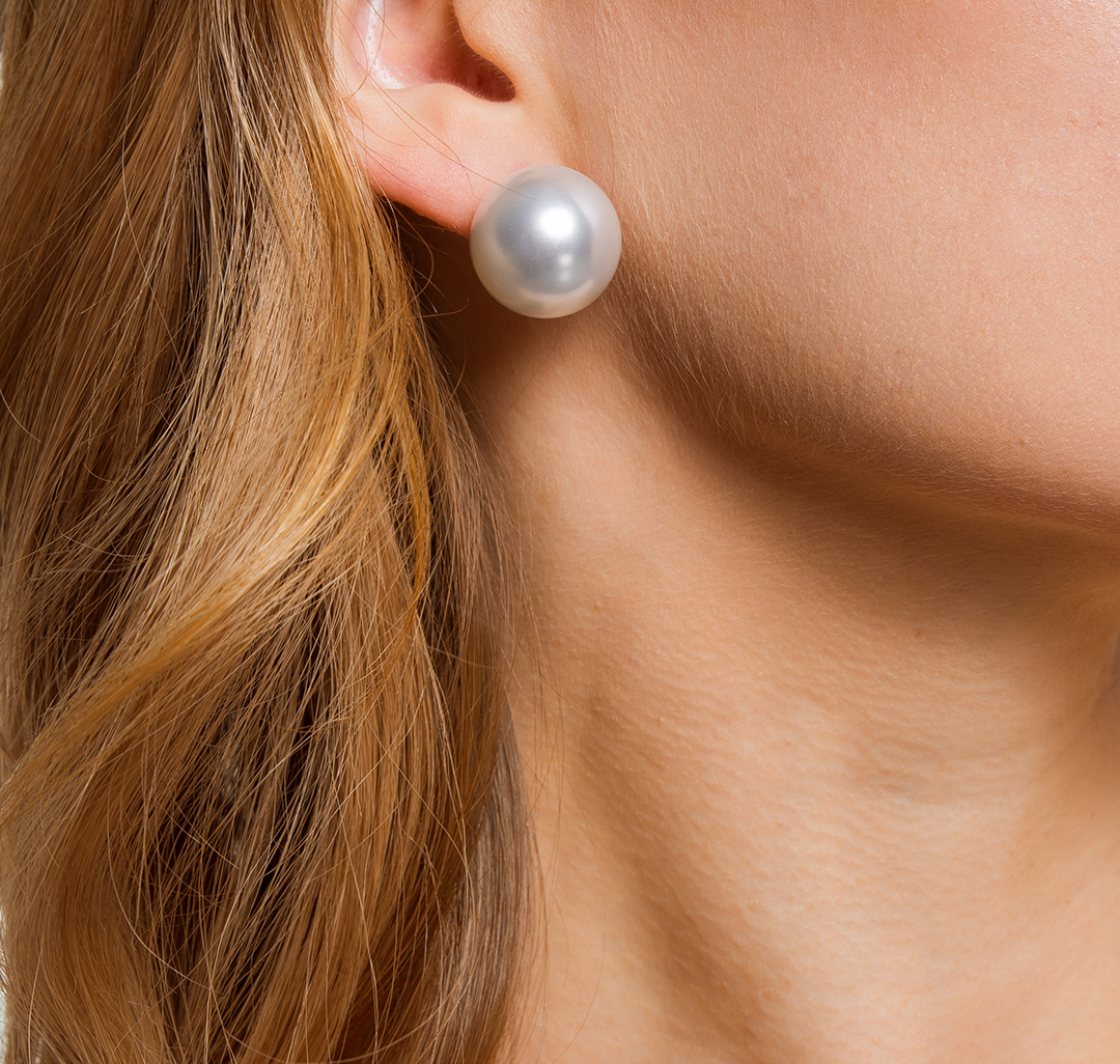 Набор серег (2 пары) Мармалато, цвет Жемчуг-белое серебро #4