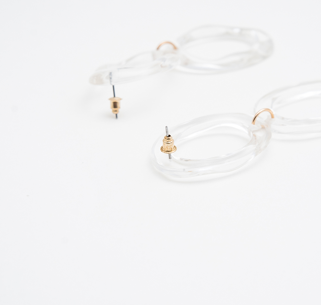 Серьги Мармалато, цвет Прозрачный-золото #2