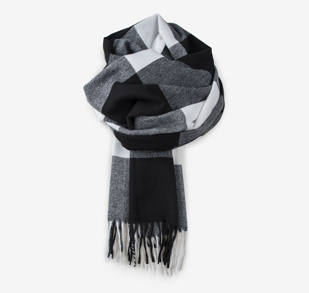 Палантин Мармалато, цвет Белый-серый-черный #2