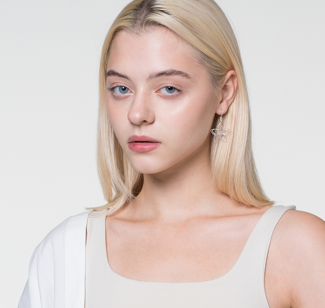 Серьги Мармалато, цвет Белое серебро #3