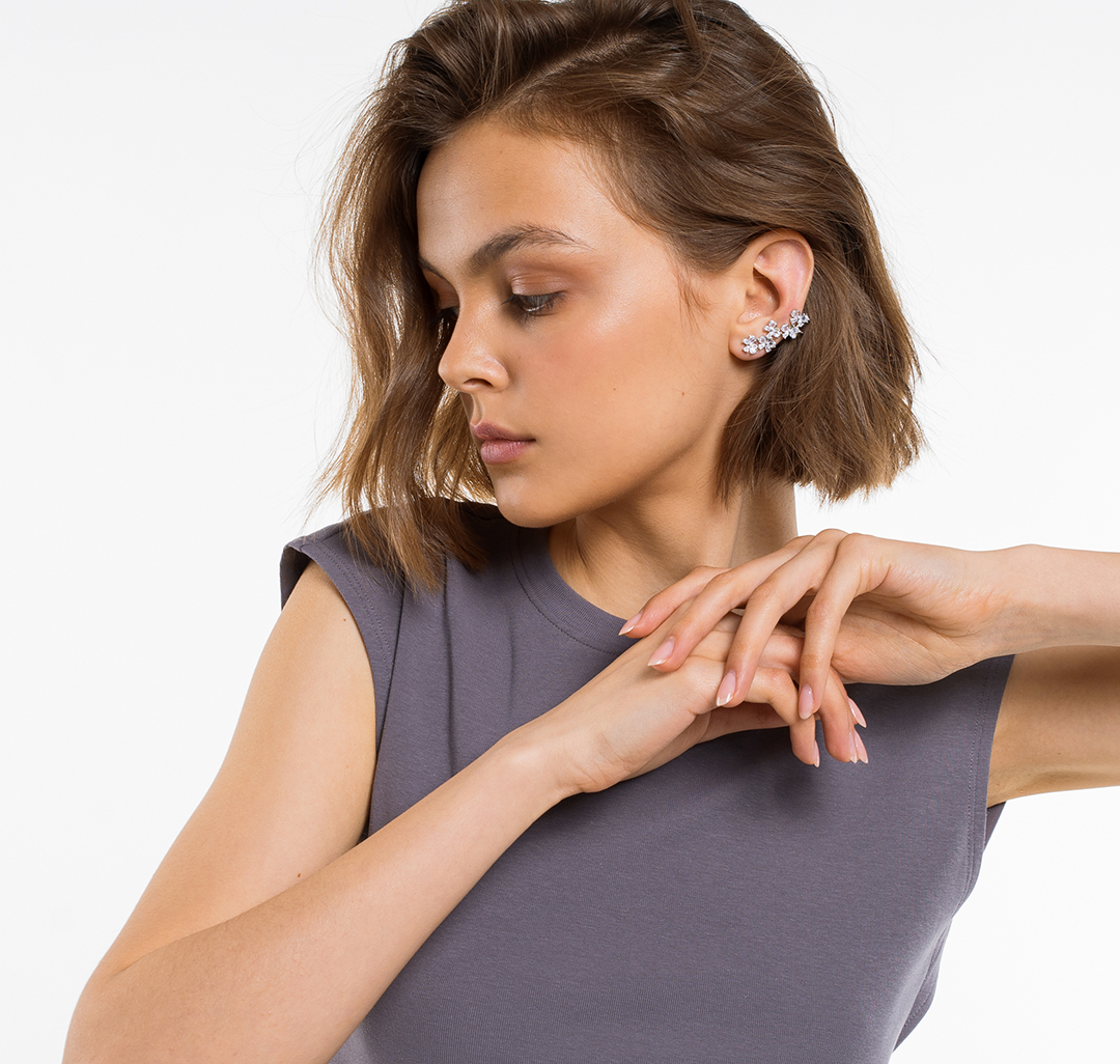 Кафф Мармалато, цвет Прозрачный-белое серебро #2