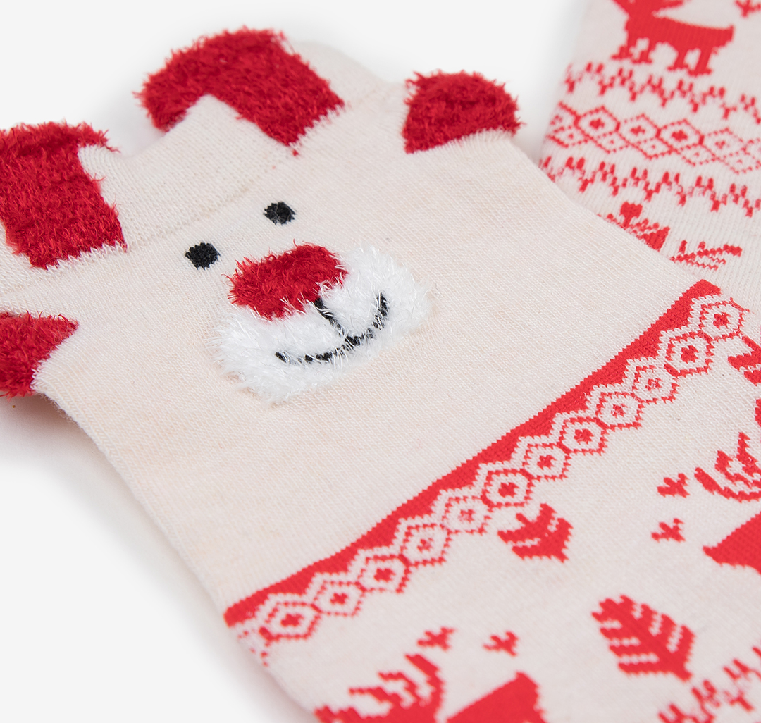 Носки (1 пара) Мармалато, цвет Бежевый-красный-коричневый #3