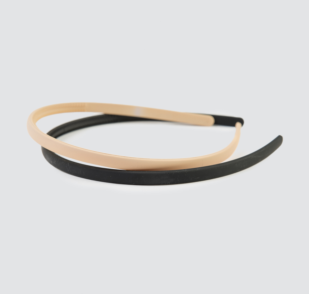 Набор ободков (2 шт) Мармалато, цвет Матовый черный-бежевый #1