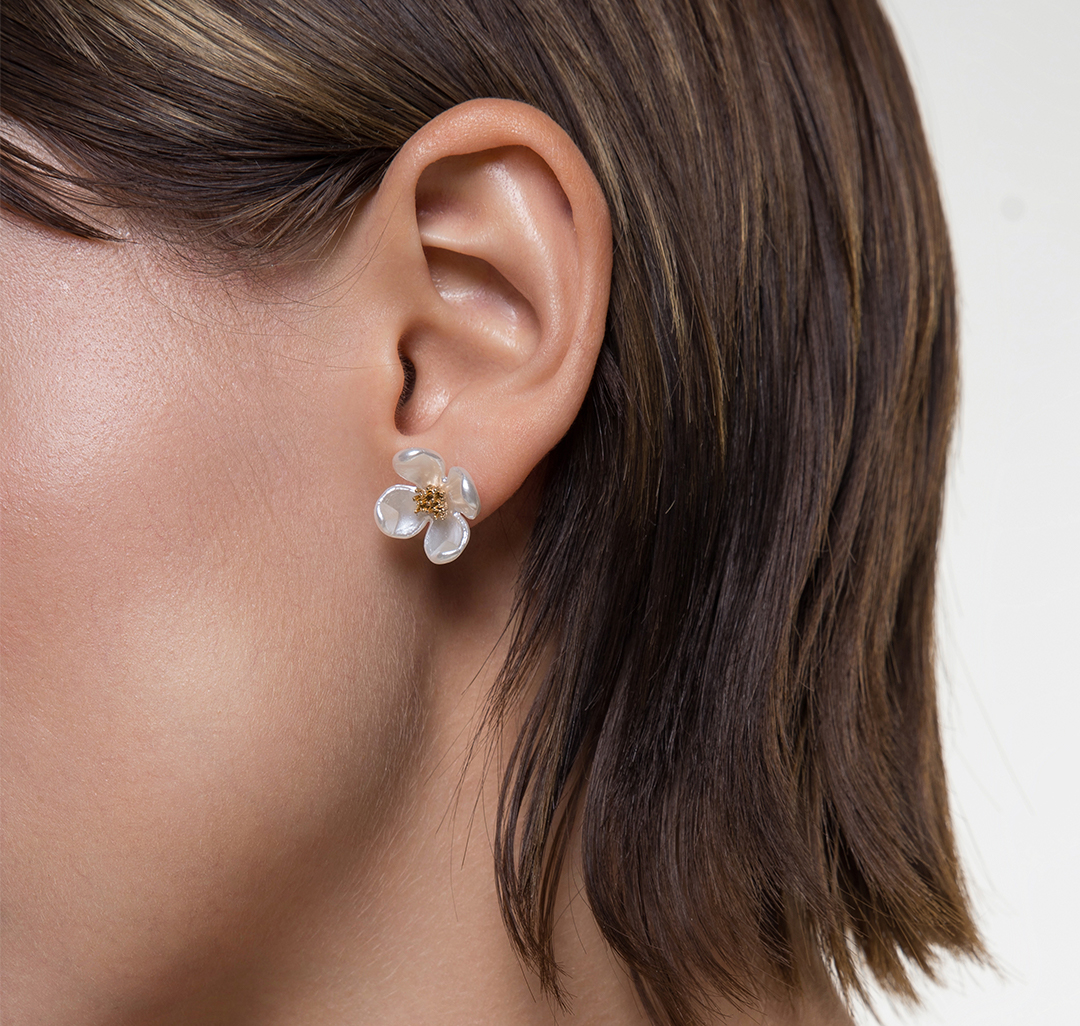 Серьги Мармалато, цвет Жемчуг-золото #5