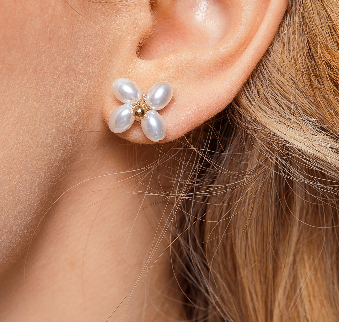 Серьги Мармалато, цвет Золото-жемчуг #4