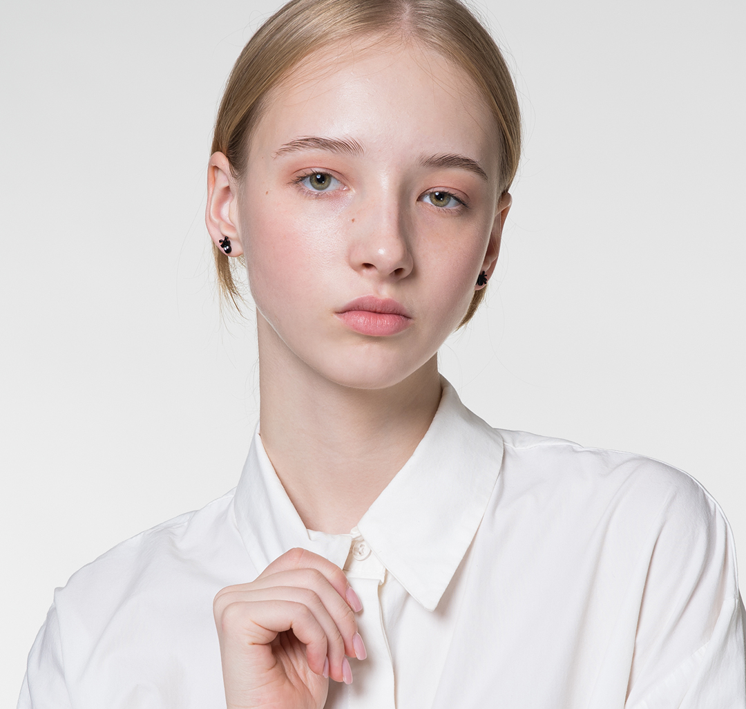 Набор серег (2 пары) Мармалато, цвет Черный-прозрачный #2