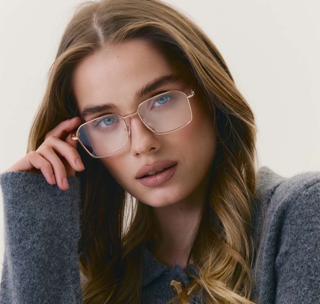 Очки с чехлом Мармалато, цвет Прозрачный-золото #1