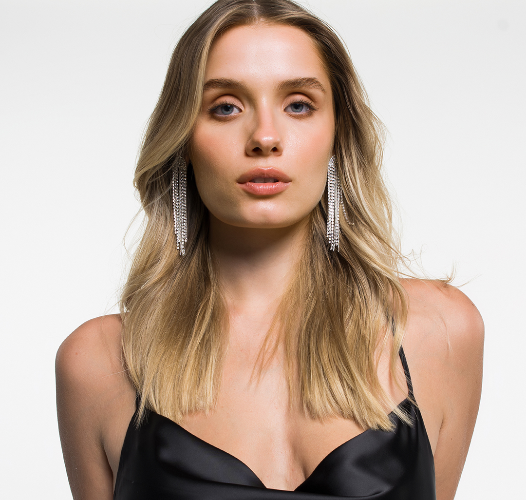 Серьги Мармалато, цвет Белое серебро-прозрачный #2