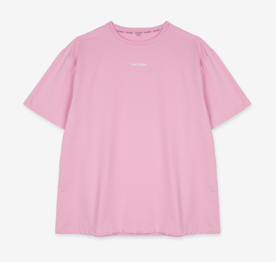 Платье-футболка Мармалато, цвет Розовый-белый #4