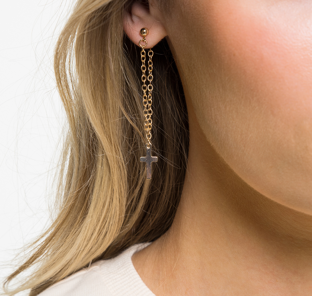 Набор серег (6 пар) Мармалато, цвет Золото-черный #4