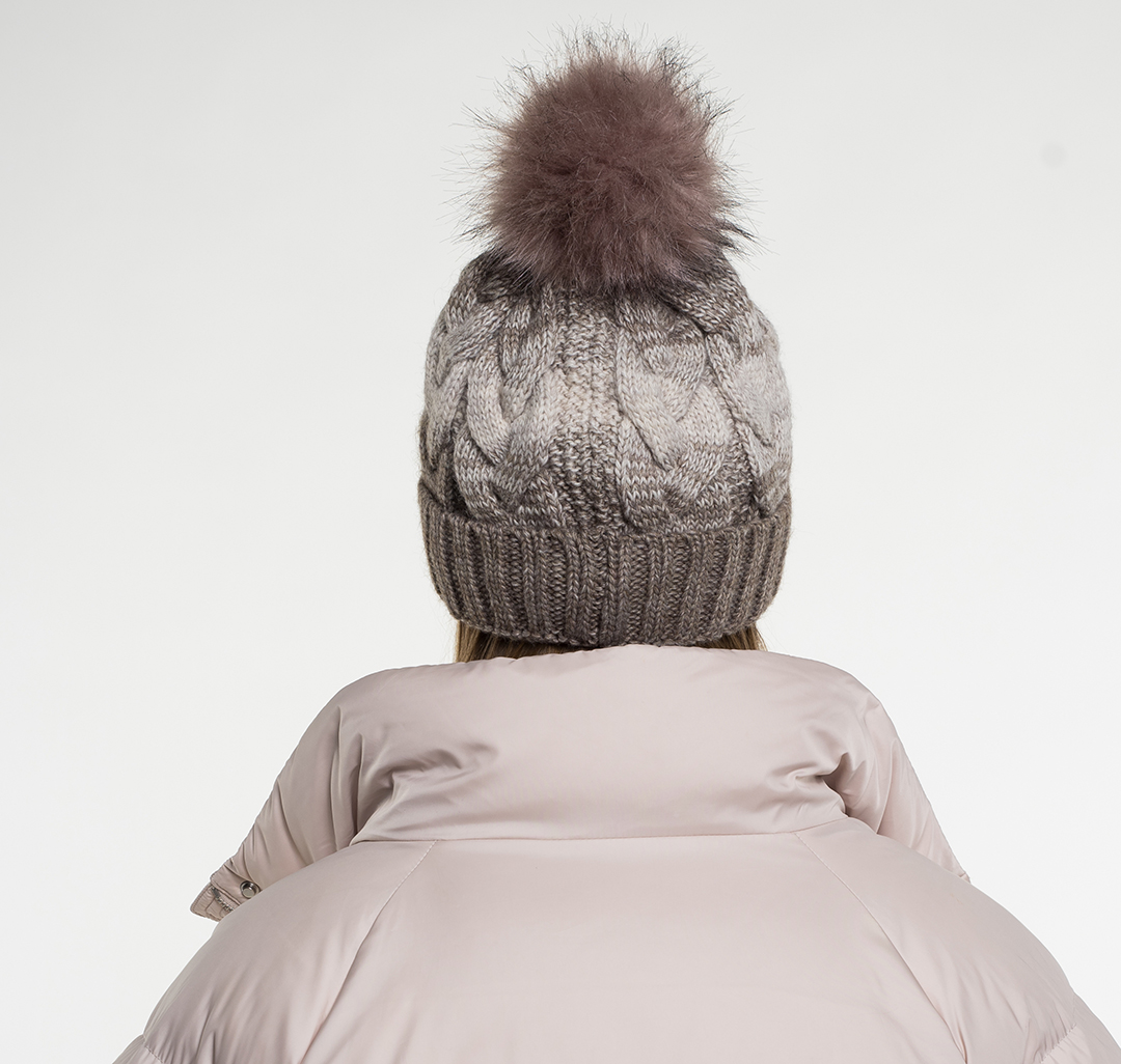 Шапка Мармалато, цвет Коричневый-бежевый-меланж #3