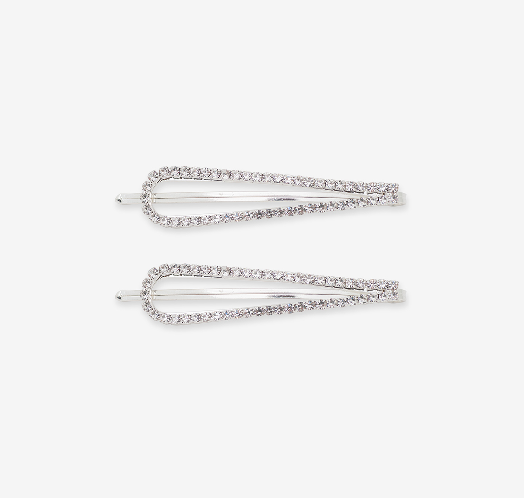 Набор невидимок (2 шт) Мармалато, цвет Серебро-прозрачный #1