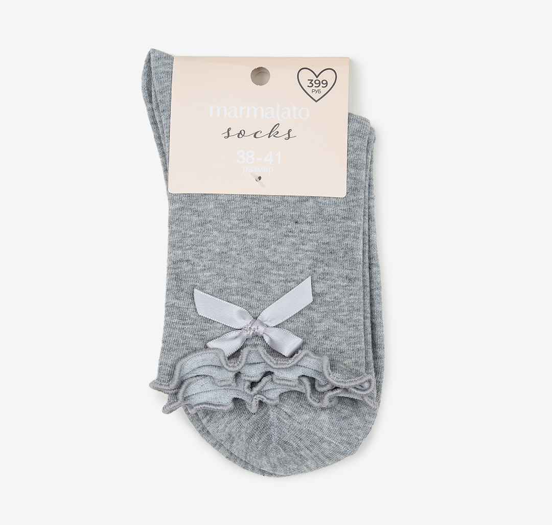 Носки (1 пара) Мармалато, цвет Серый меланж-серый #5