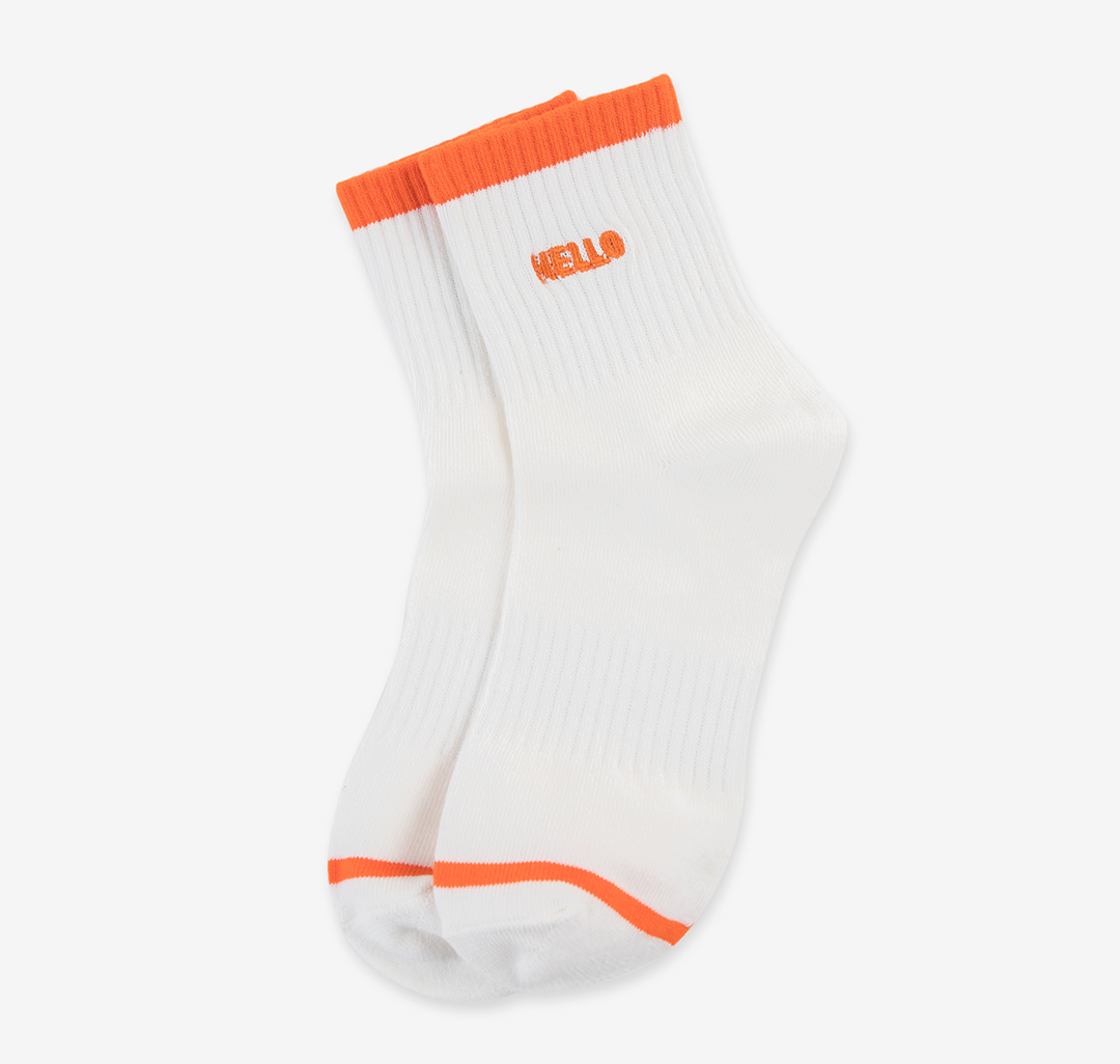Носки (1 пара) Мармалато, цвет Белый-оранжевый #1