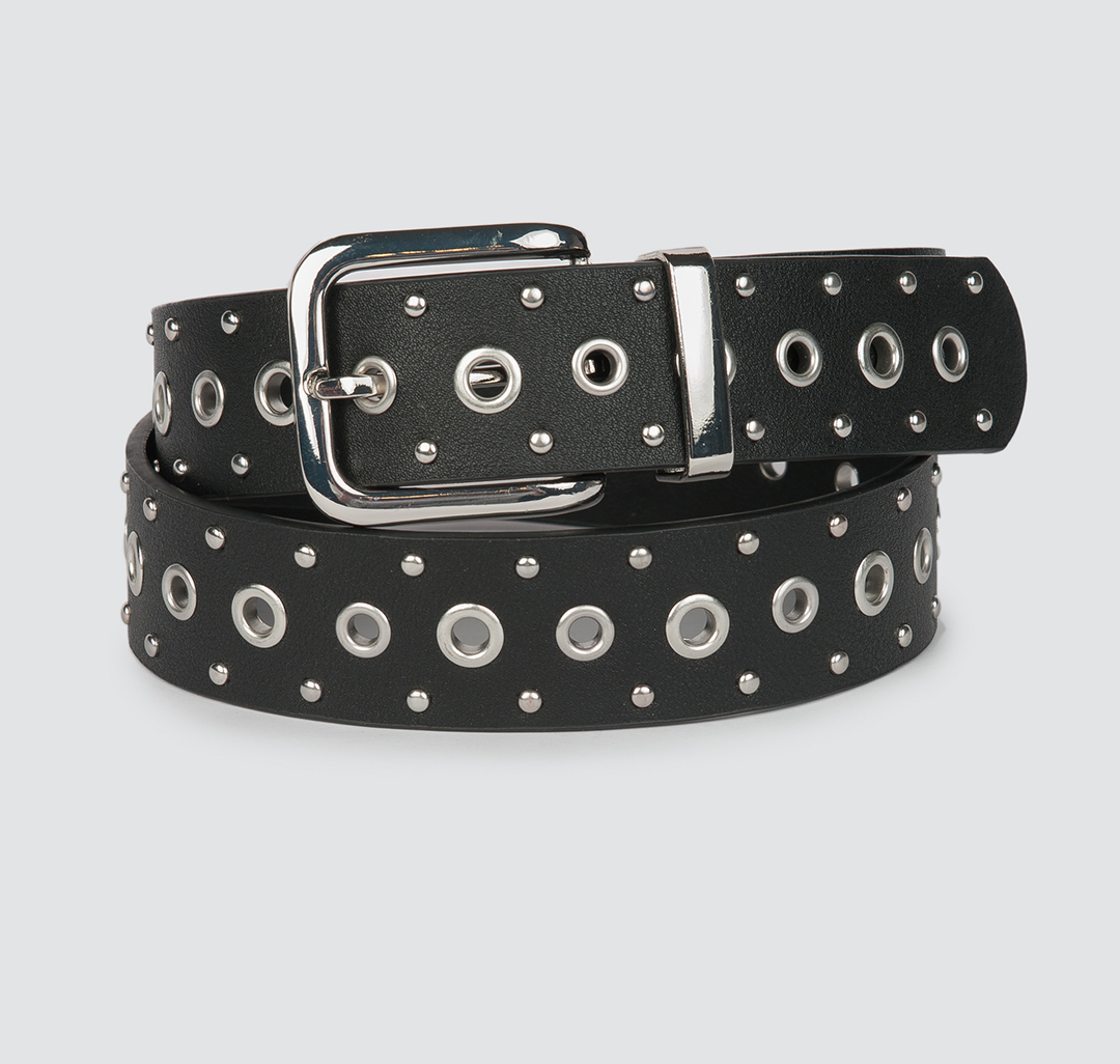 Ремень Мармалато, цвет Черный-серебро #1