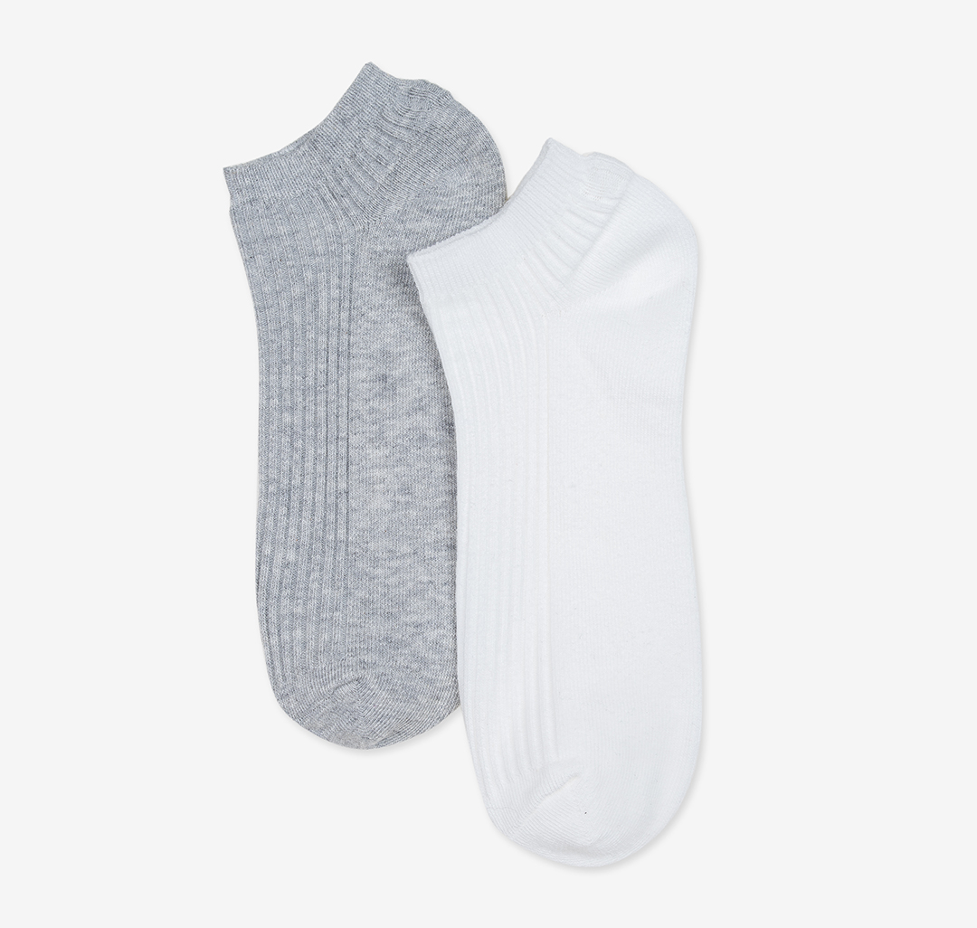 Носки (2 пары) Мармалато, цвет Белый-серый меланж #1
