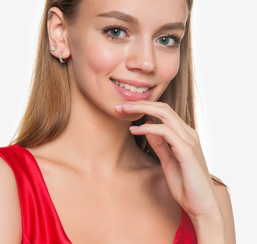 Набор серег (6 пар) Мармалато, цвет Черный-белое серебро-золото #3