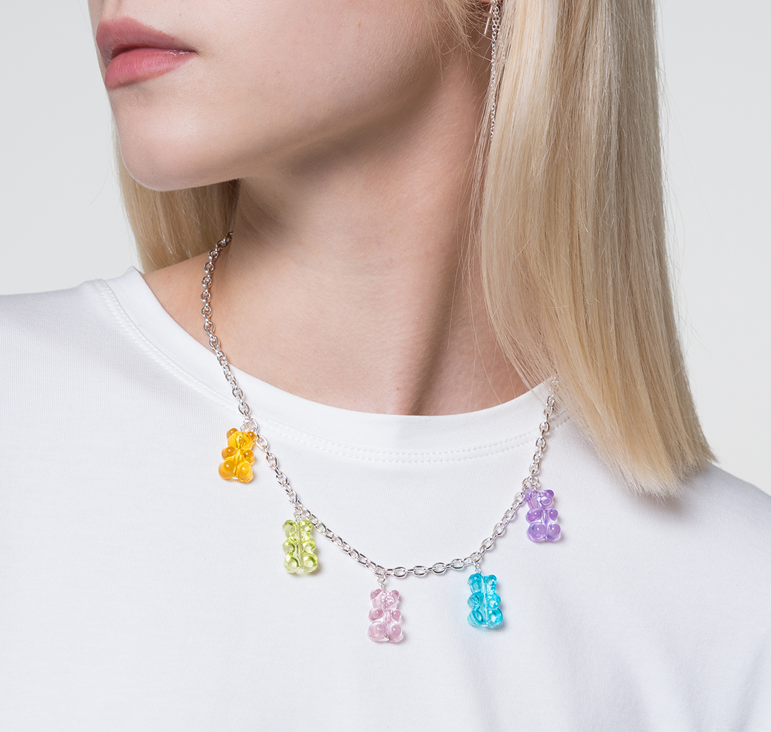 Колье Мармалато, цвет Мультиколор-белое серебро #3