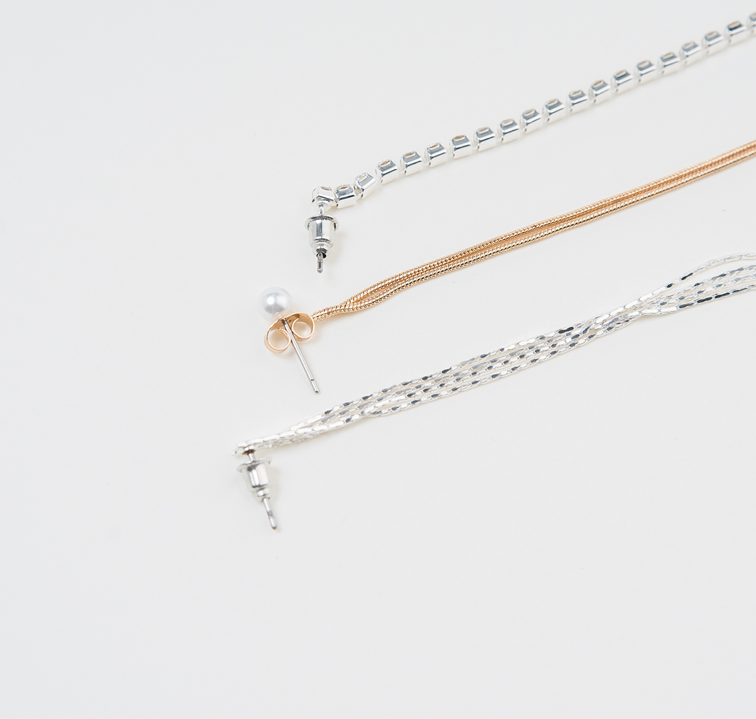 Набор серег (3 пары) Мармалато, цвет Золото-белое серебро-жемчуг #2