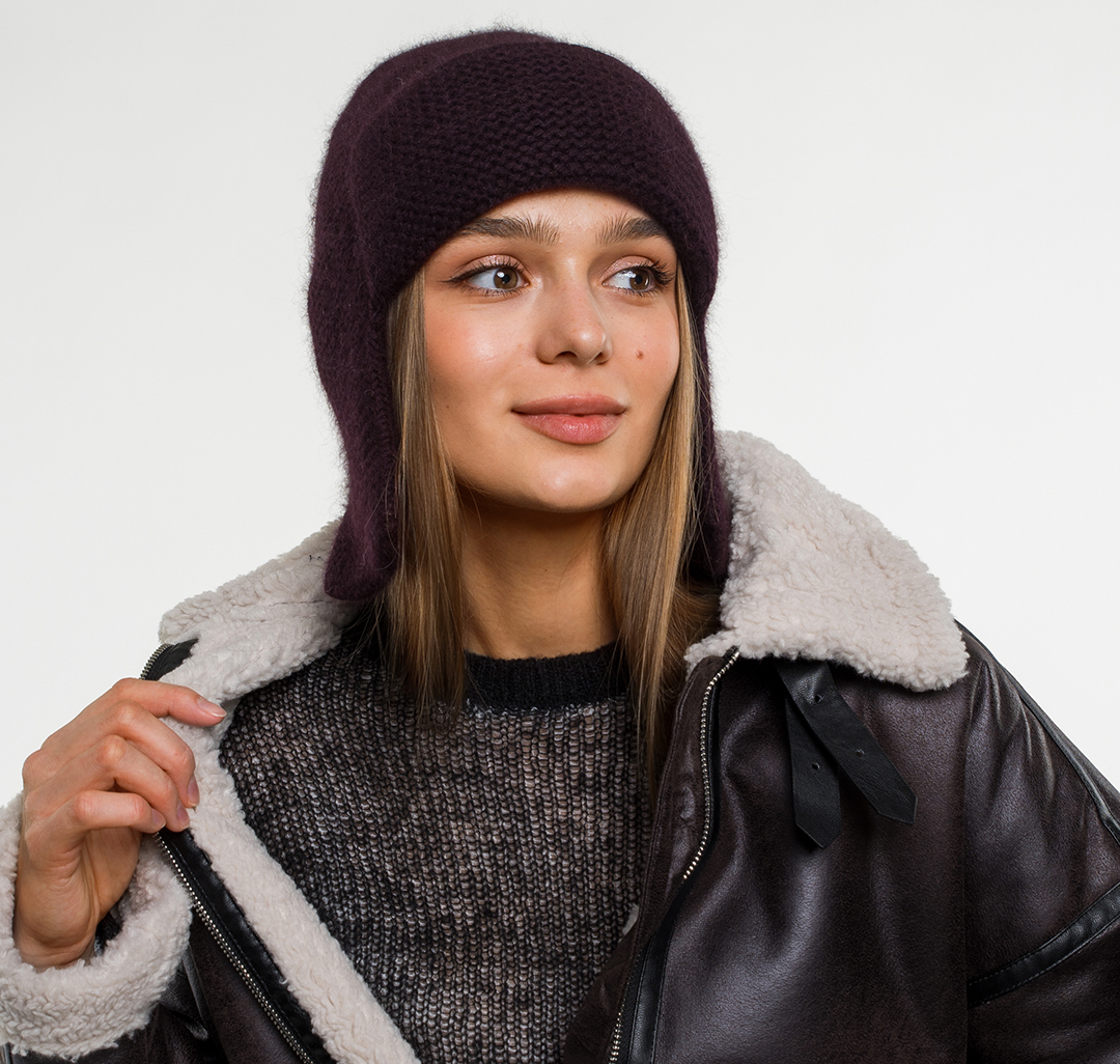 Шапка-ушанка Мармалато, цвет Фиолетовый #1