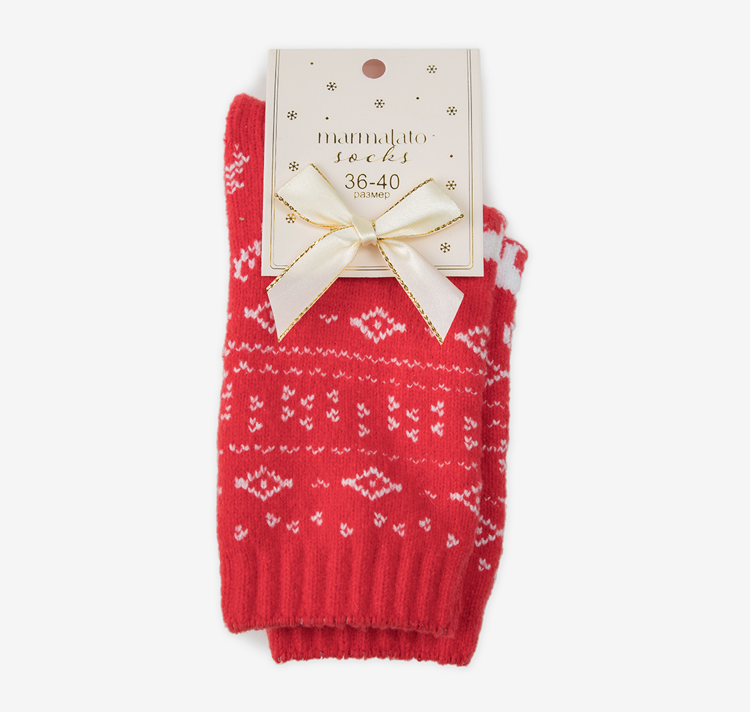 Носки (1 пара) Мармалато, цвет Красный-белый #3
