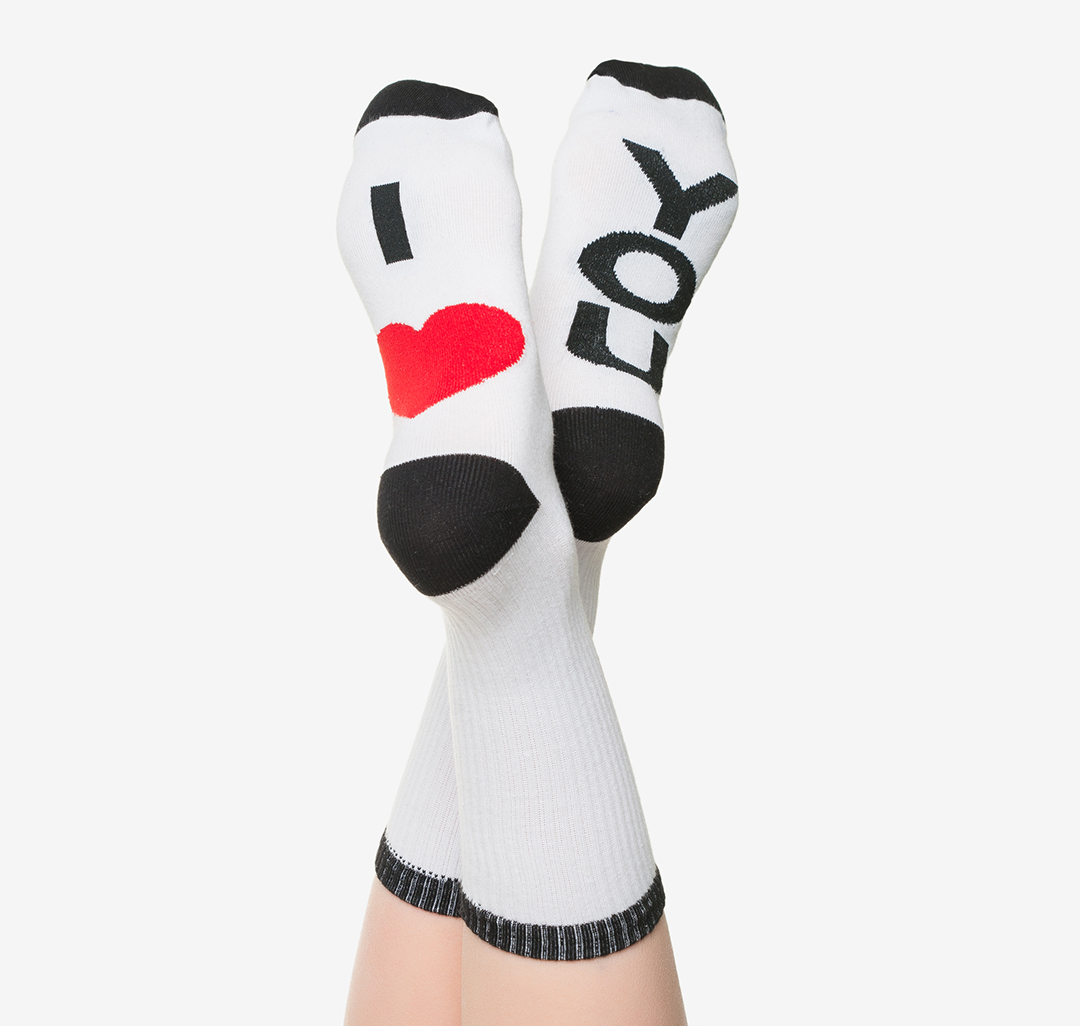 Носки (1 пара) Мармалато, цвет Белый-черный-красный #2