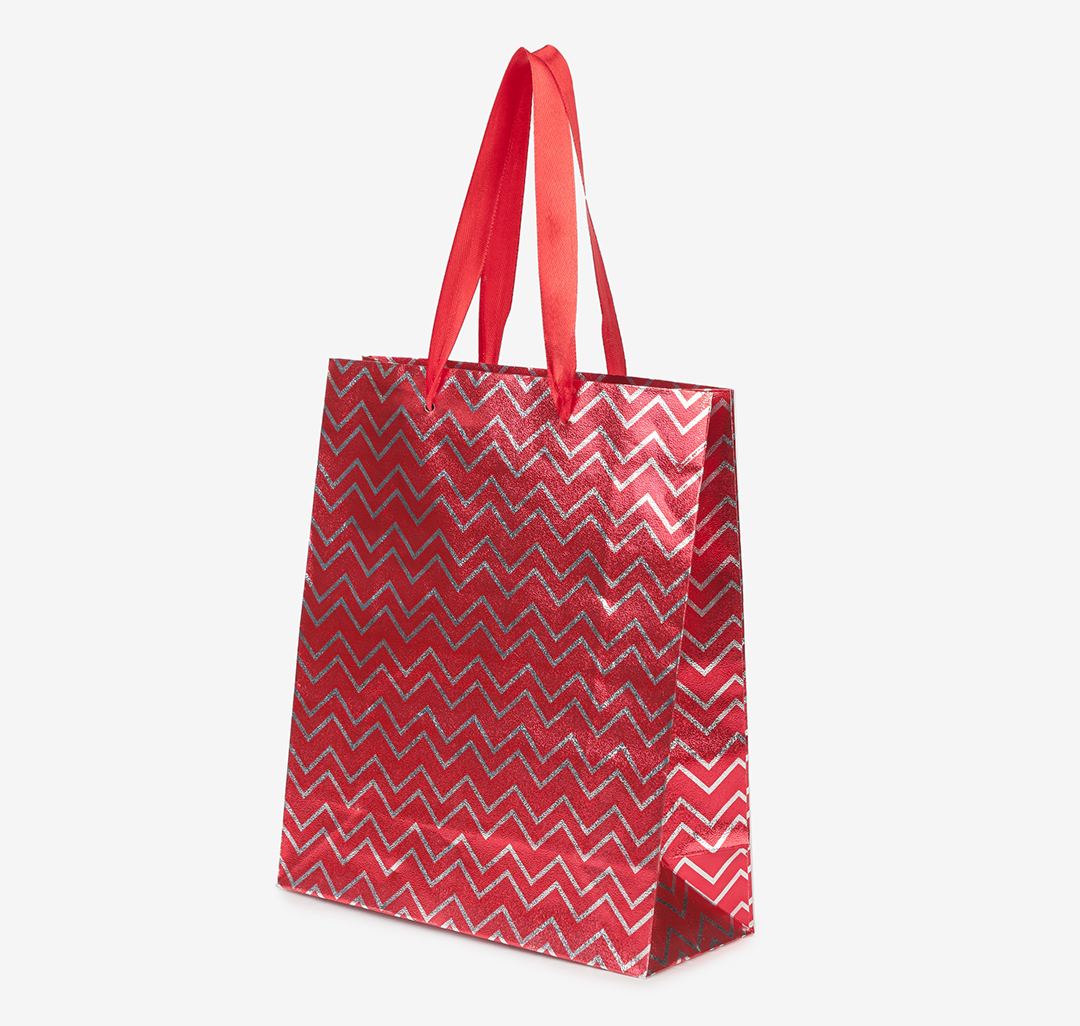 Подарочный пакет Мармалато, цвет Красный-серебро #1