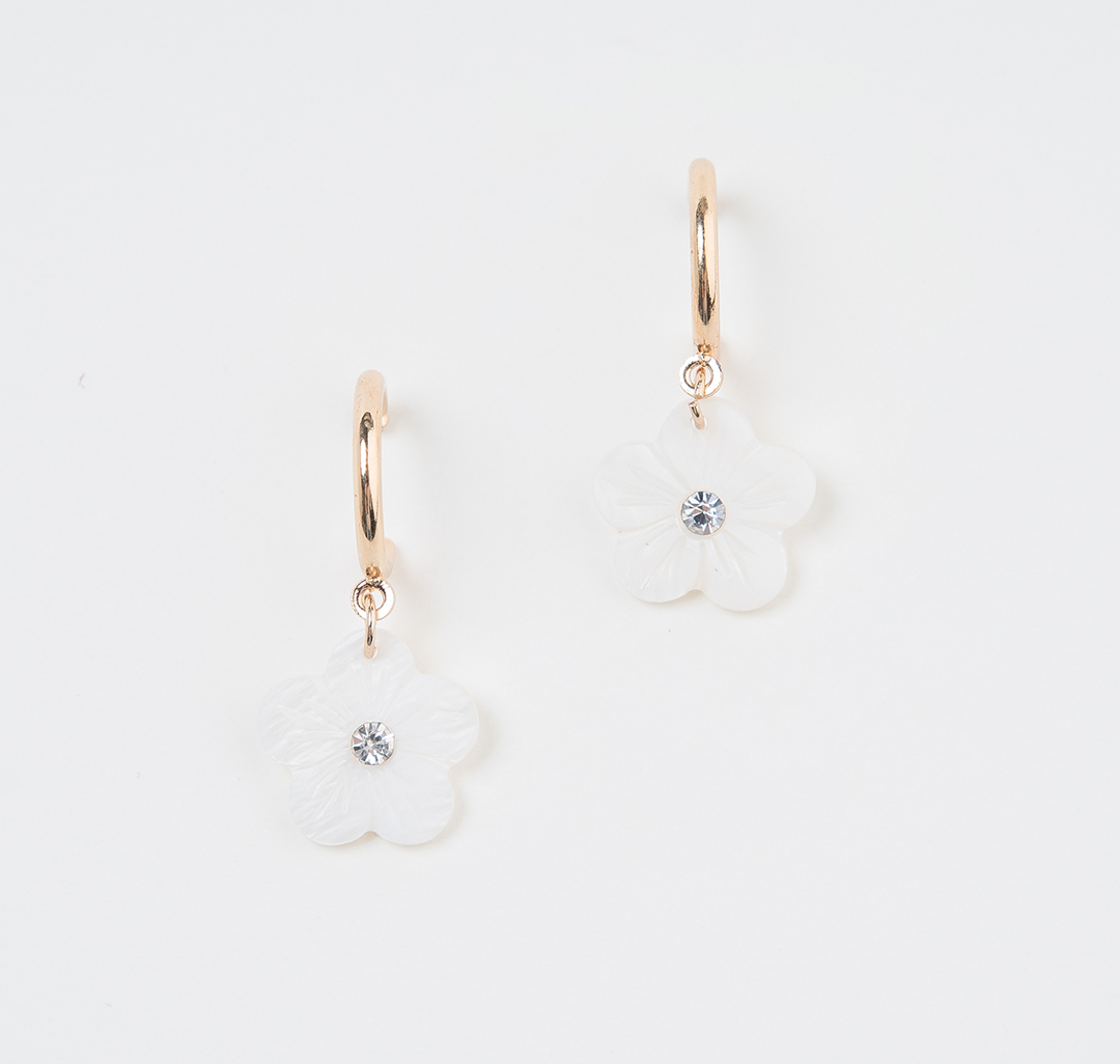 Серьги Мармалато, цвет Белый-прозрачный-золото #1