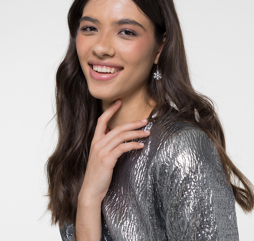 Набор серег (3 пары) Мармалато, цвет Белое серебро-прозрачный-мультиколор #6