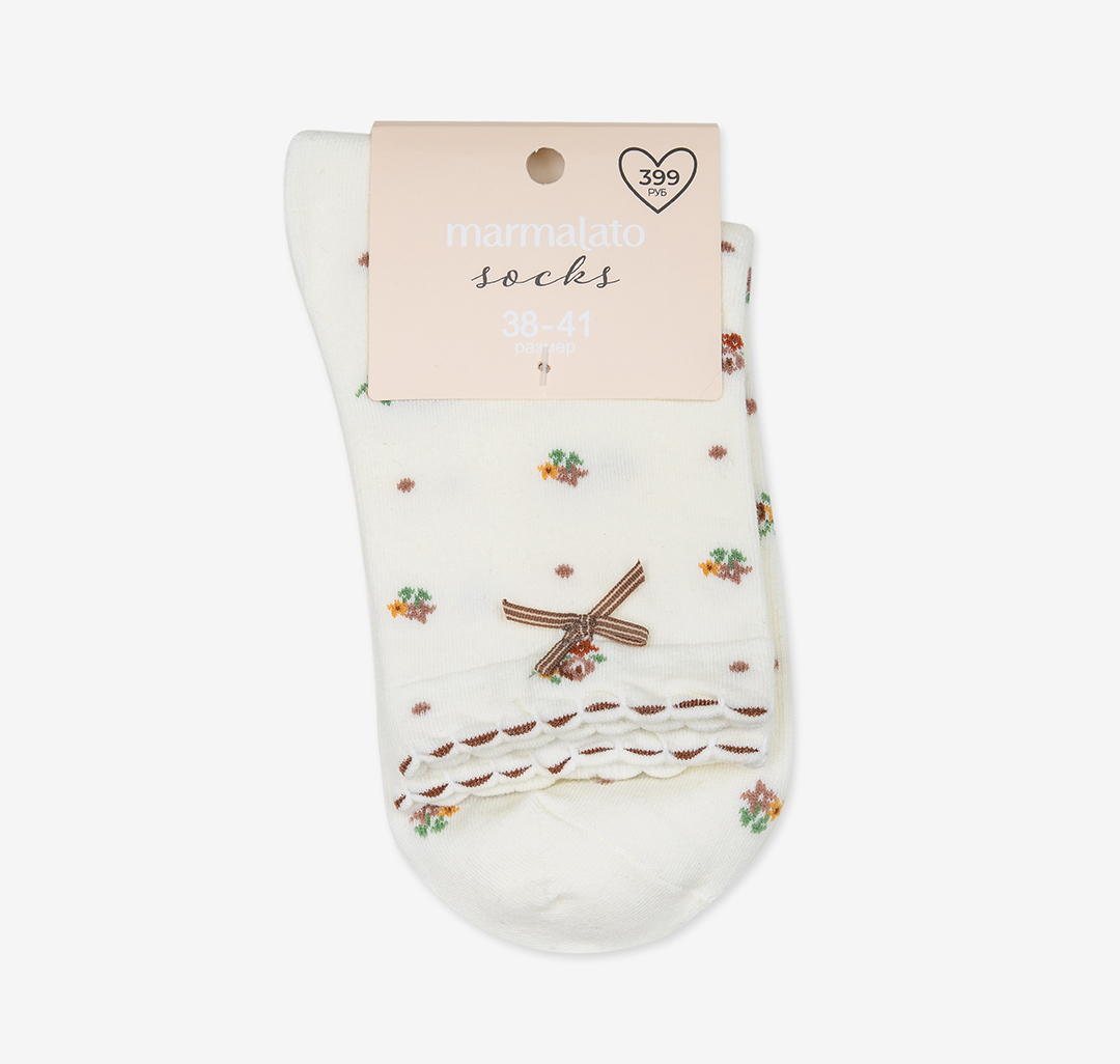 Носки (1 пара) Мармалато, цвет Молочный-бежевый-мультиколор #5