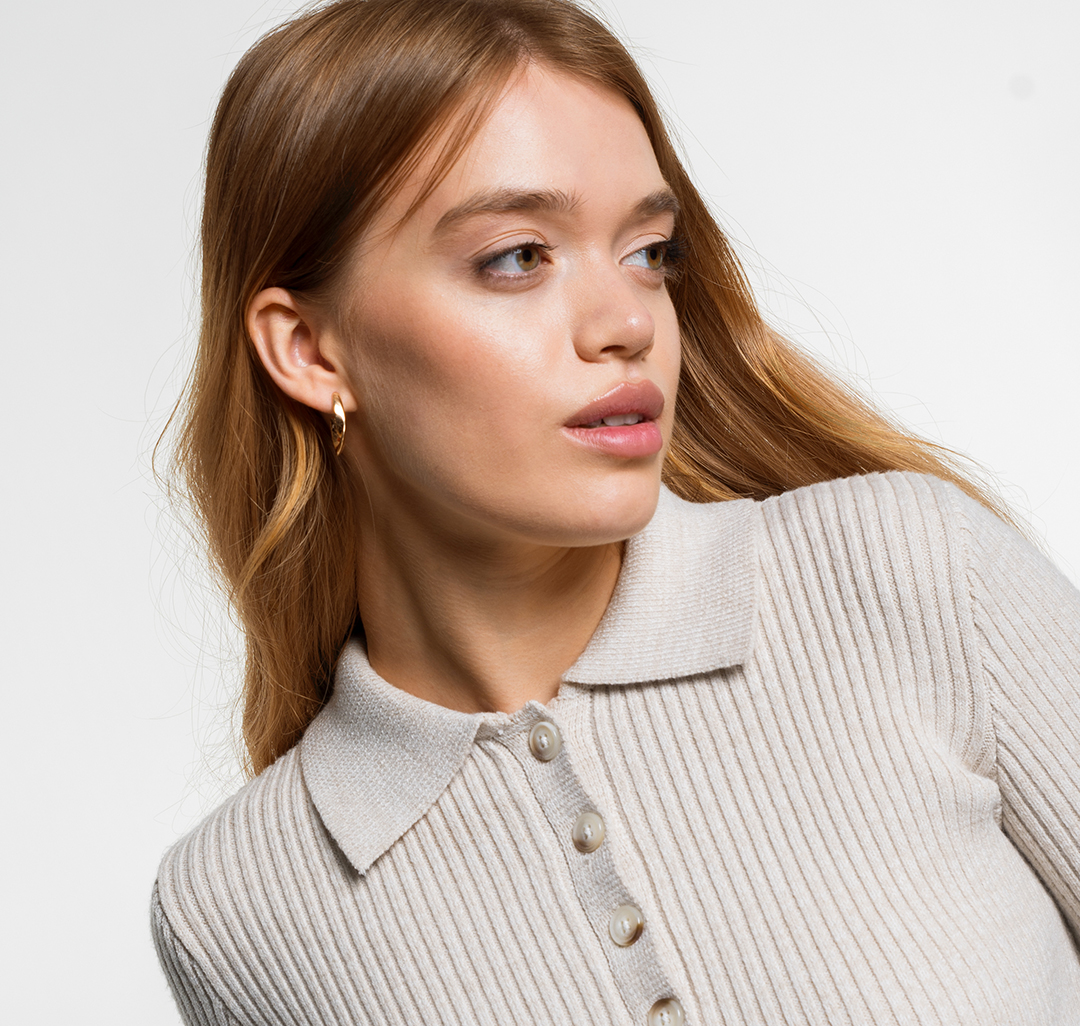 Набор серег (2 пары) Мармалато, цвет Белое серебро-золото-прозрачный #2